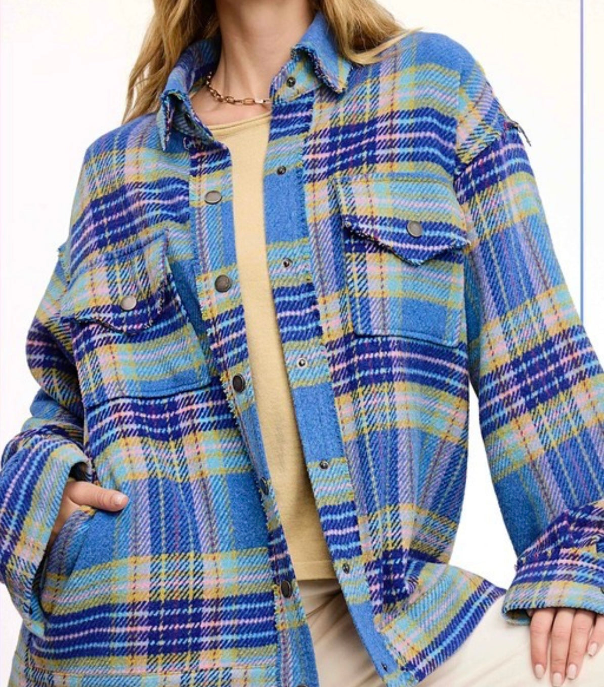 Cornflower Rain Button Down