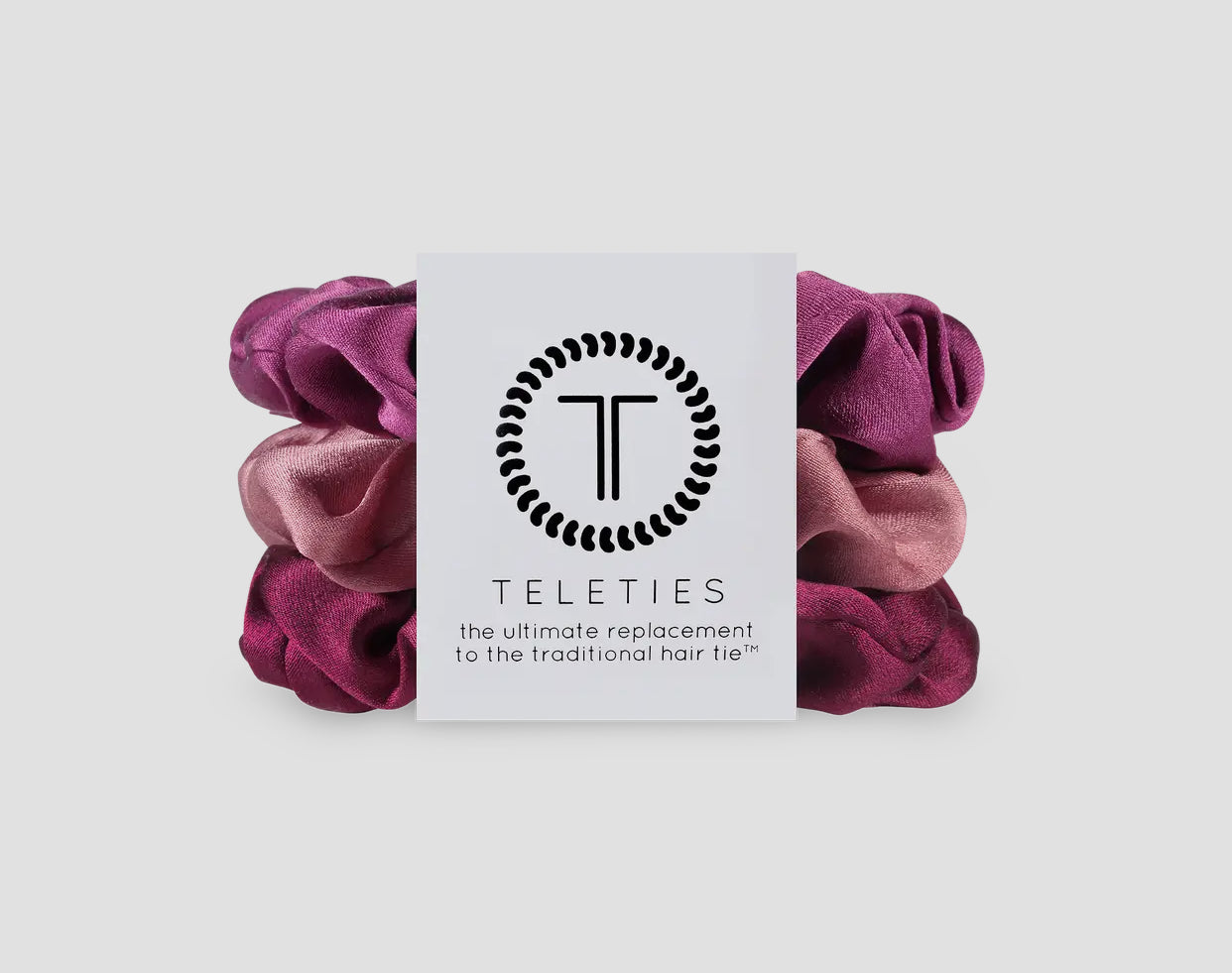 Silk Hair Scrunchie- Large- Burgundy Bliss