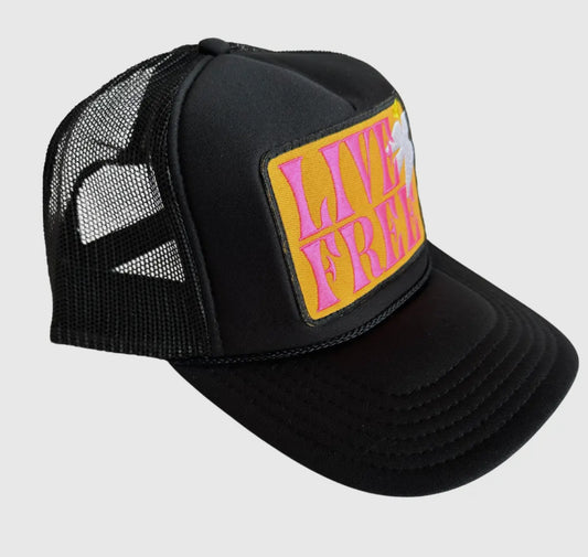 Live Free Patch Trucker Hat