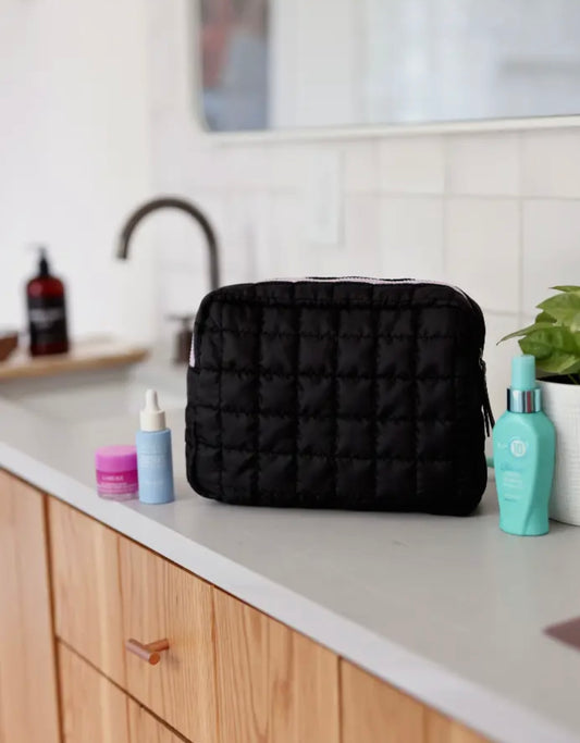 On Cloud 9 Puffer Cosmetic Bag- Midnight