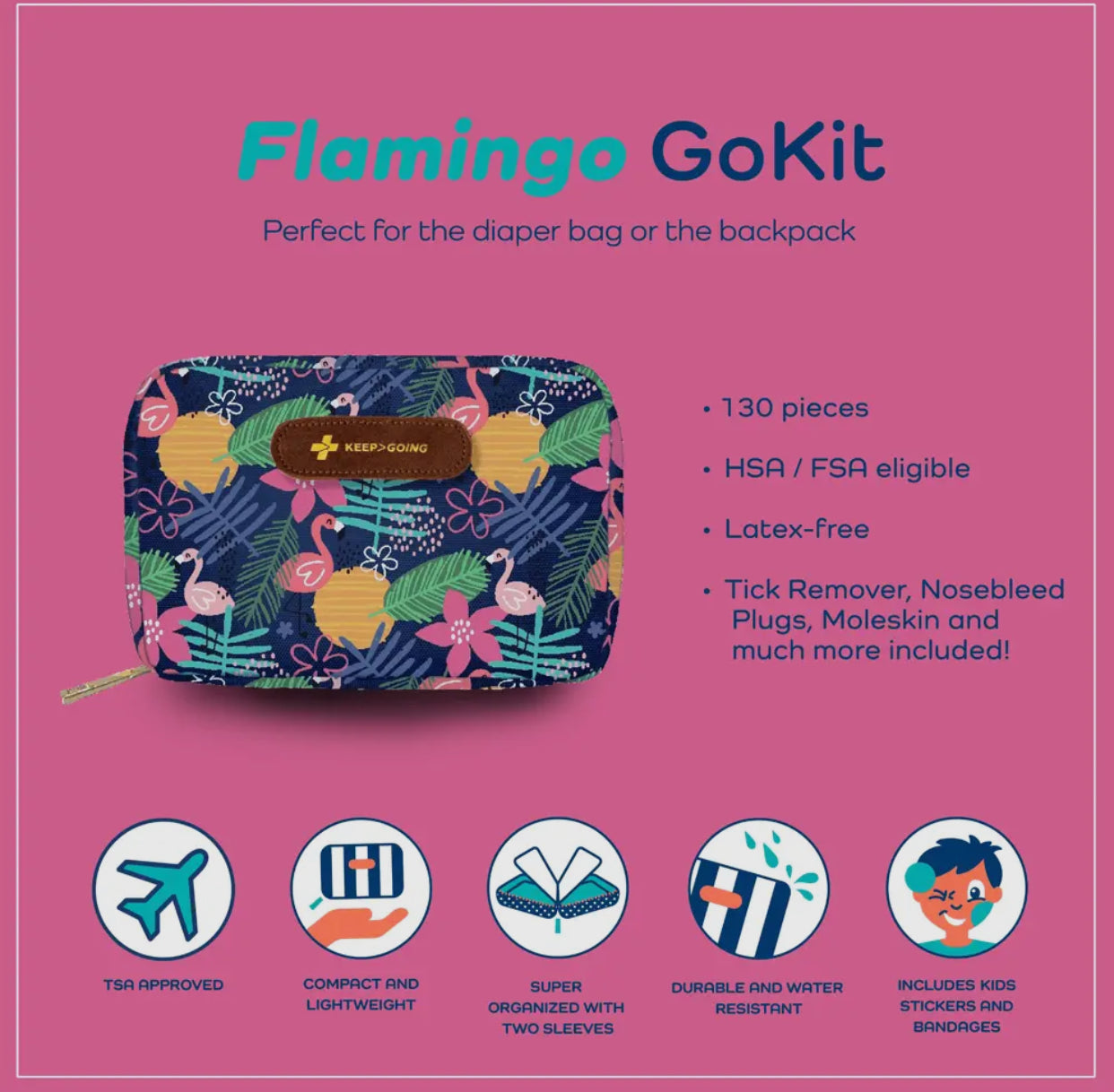 First Aid Gokit- Flamingo (130 PCs)