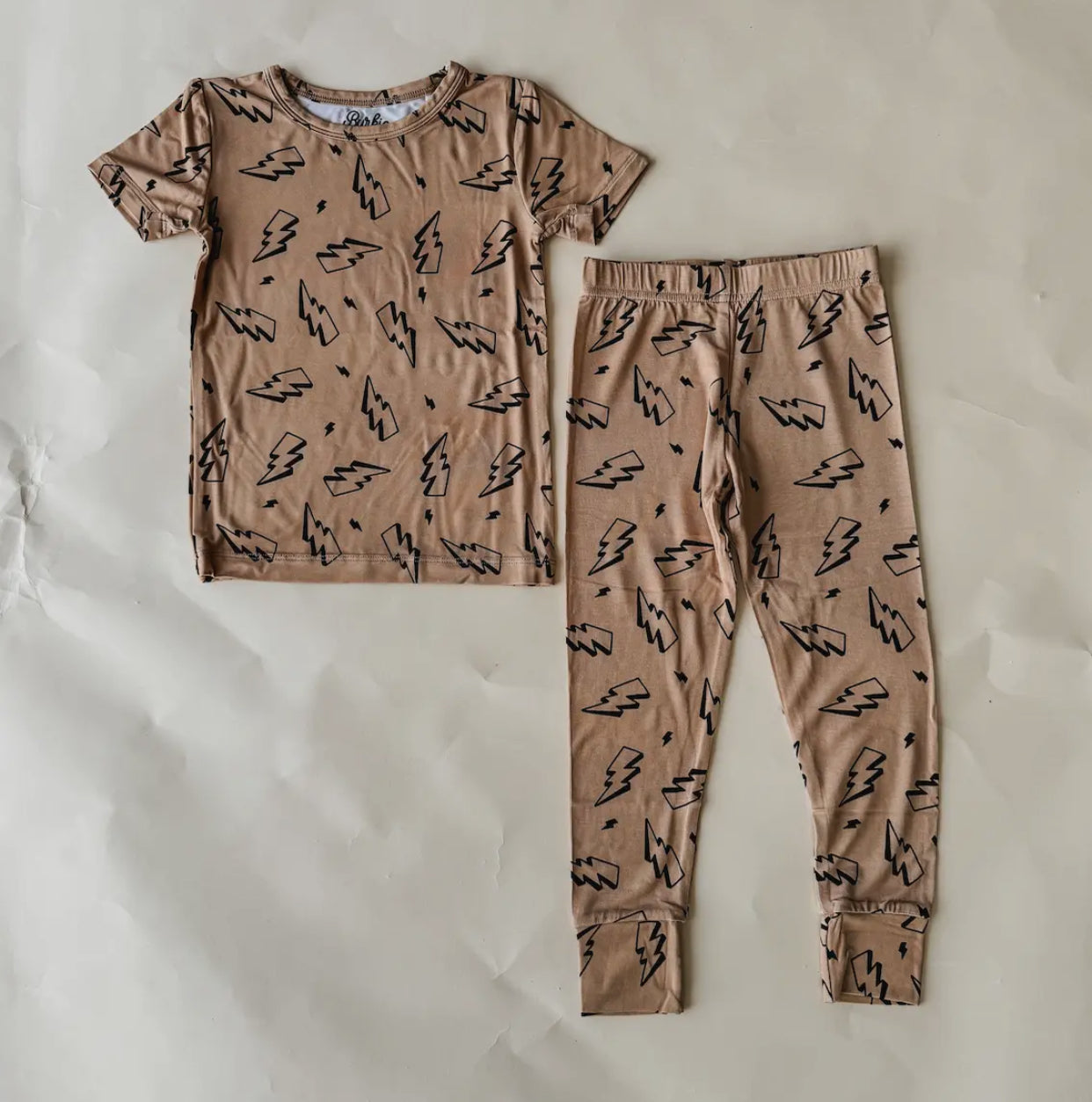 Toddler Lightning Bolt Short Sleeve Bamboo Pajama Set