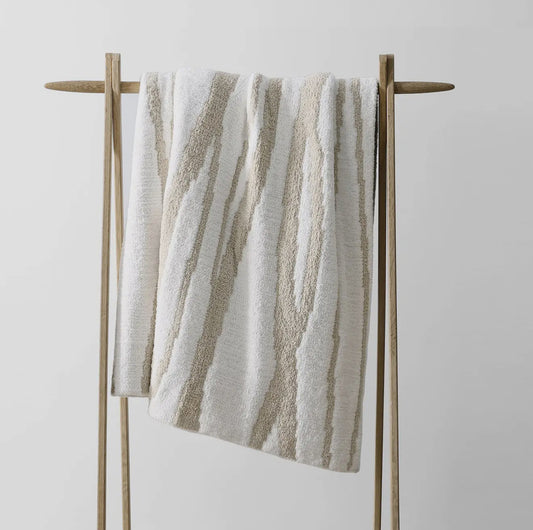 Woodland Throw- Sunday Citizen- Sahara Sand/ Off White
