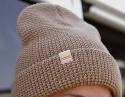 Waffle Beanie- Mocha Sunset