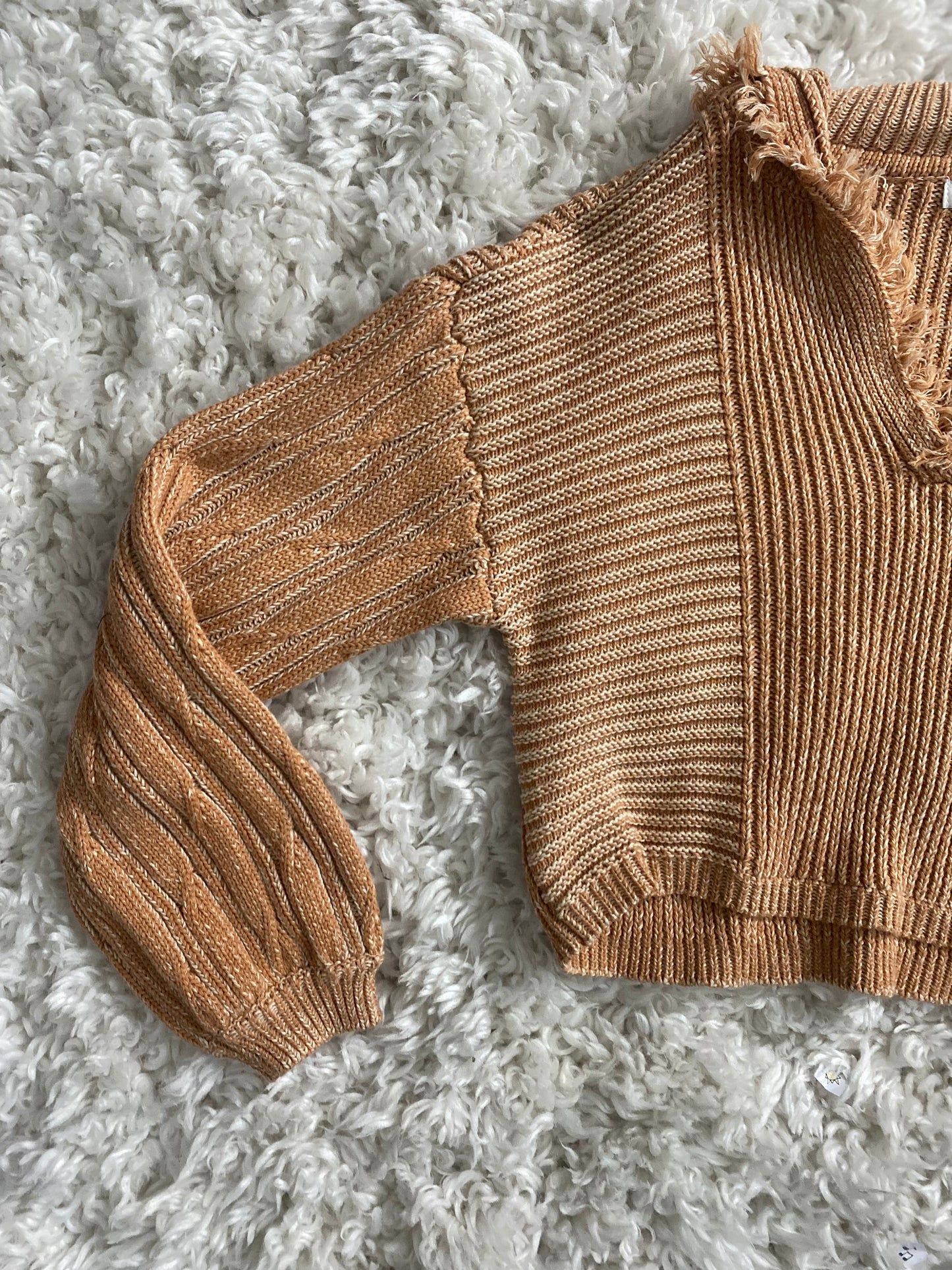 Tan Sailor Cropped Pullover